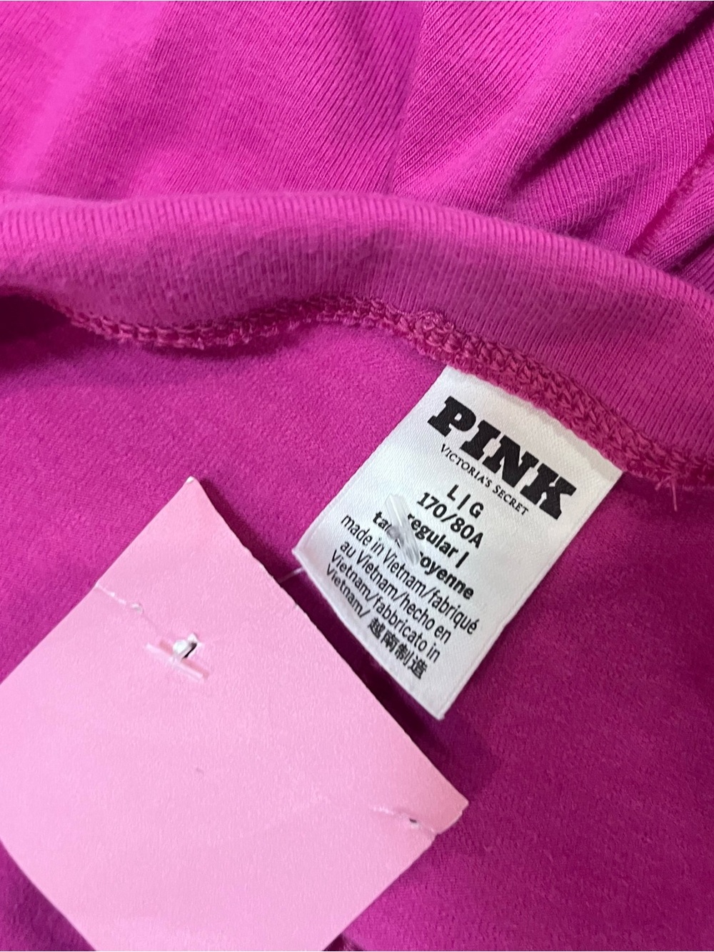 Victoria’s Secret PINK Fold-Over Waist Flare Yoga Pants - Hot Pink - Picture 4 of 6